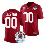 Men's Alabama Crimson Tide #00 Custom 2024 Rose Bowl Crimson NCAA Playoff College Football Jersey 2403GQAJ2